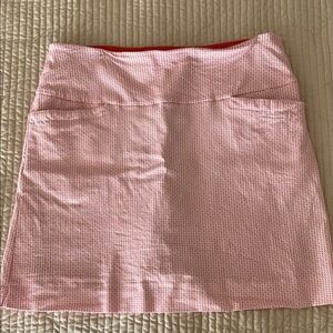 Orange and white patterned S.C. & CO. Ladies skort